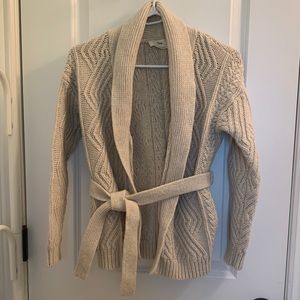 🌸 TNA (Aritzia) Wool-Knit Open Belted Cardigan